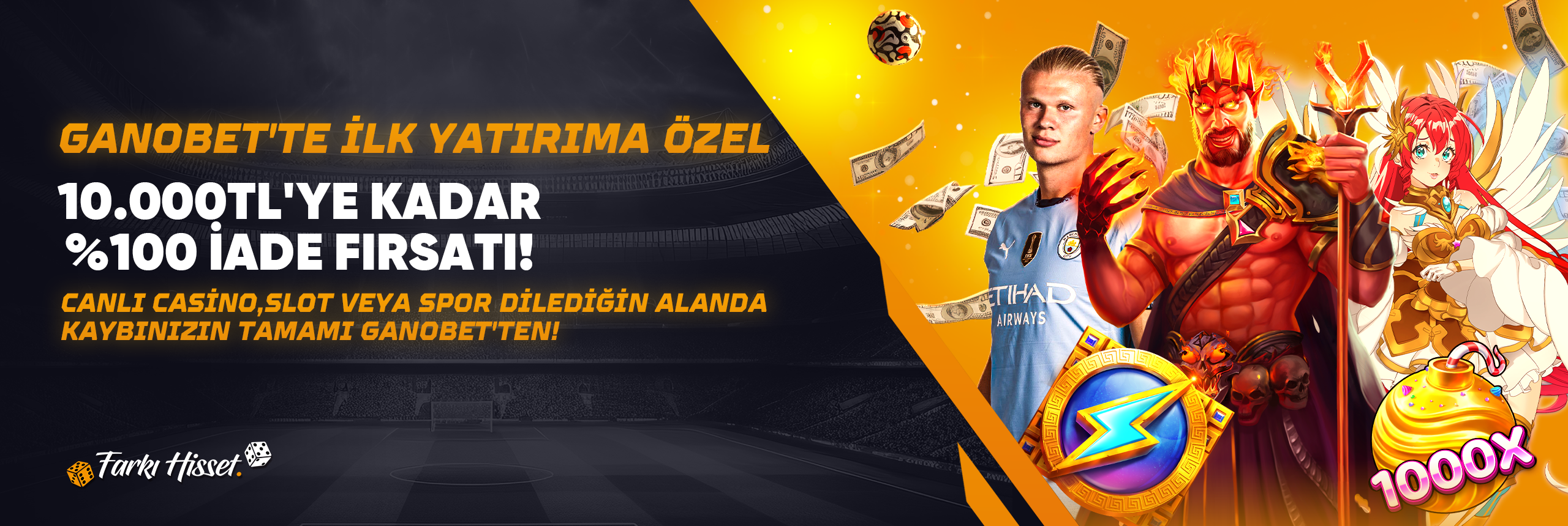 ilk yatırıma özel %100 Kayıp Bonusu!