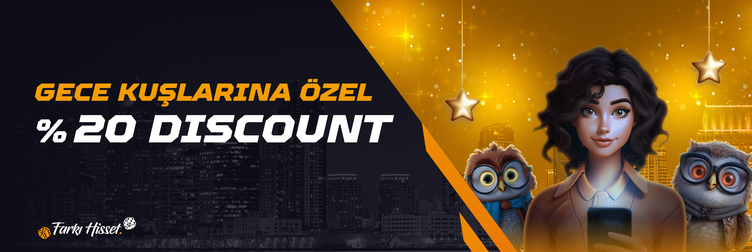 Gece Kayıp Bonusu %20